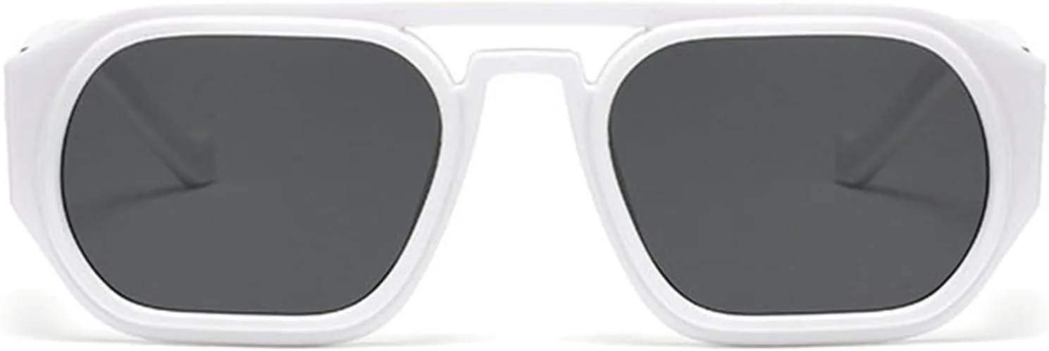 

Willochra Модные квадратные женские солнцезащитные очки в винтажном панк-стиле для мужчин, стильные очки-пилот с двойным лучом, солнцезащитные очки UV400, C6