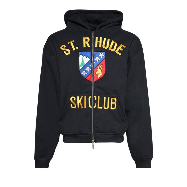 

Худи Rhude St. Rhude Zip Up Hoodie, цвет Vintage Black