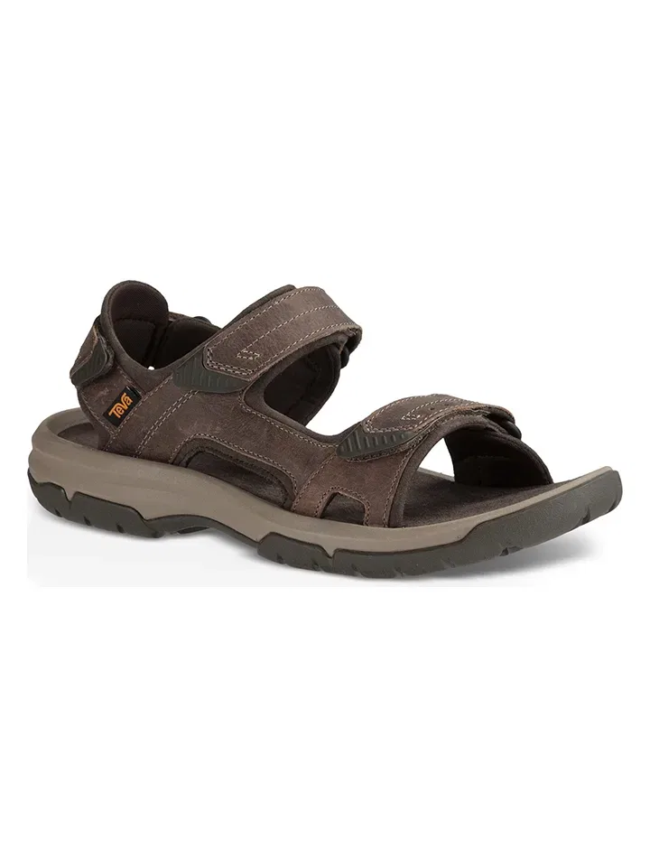Трекинговые сандалии, кожаные, Teva, коричневый