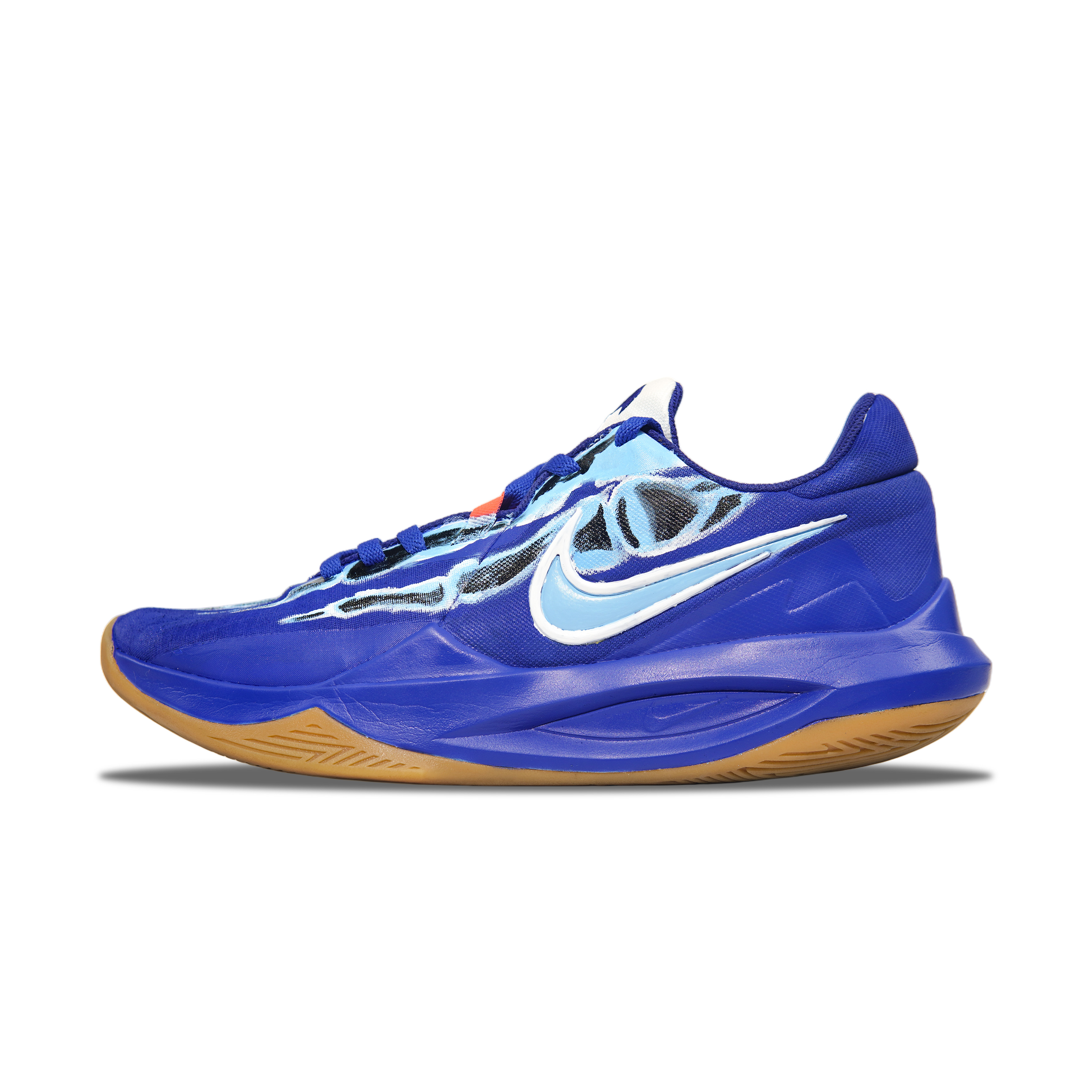 

Nike Баскетбольные кроссовки Precision 6 с низким верхом, устойчивые к истиранию, синие, мужские
