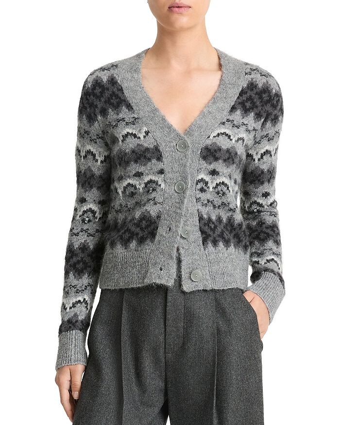 

Кардиган Vince Fair Isle, серый