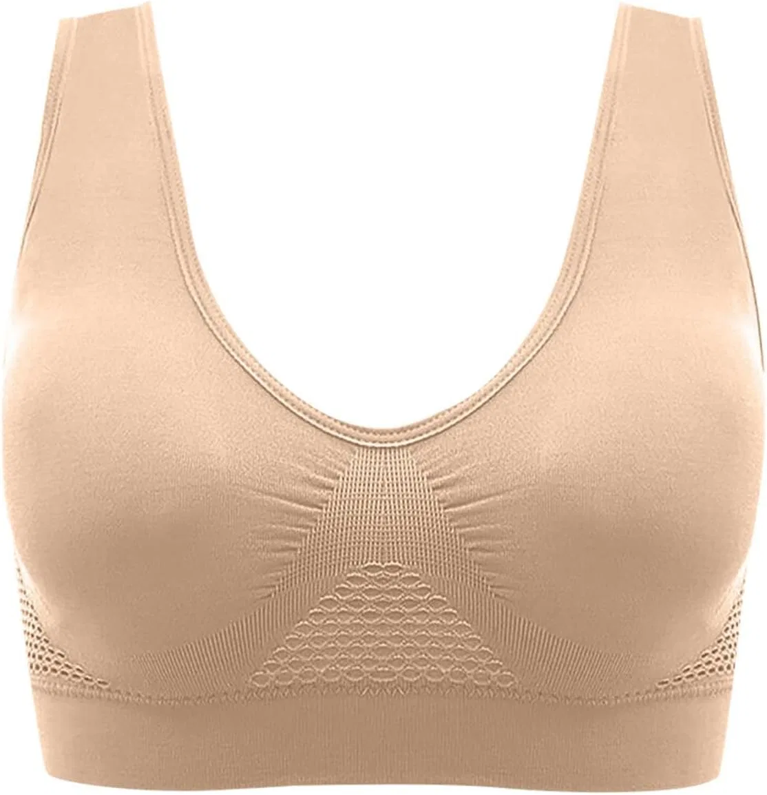 Спортивный бюстгальтер Breathable Cool Liftup Air Bra, женский, бежевый — фото 2