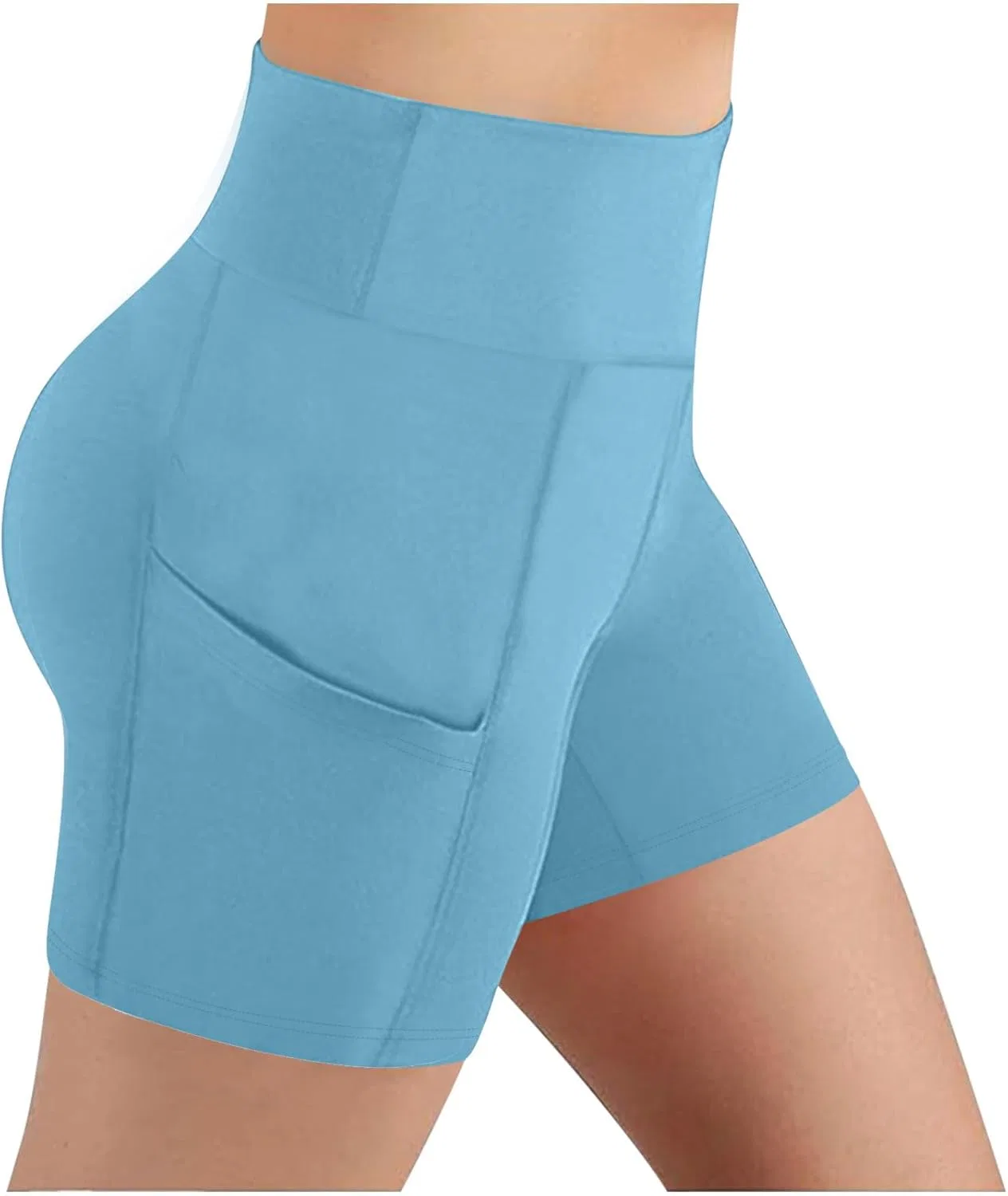 Шорты для женщин высокие Butt Scrunch, Light Royal Blue