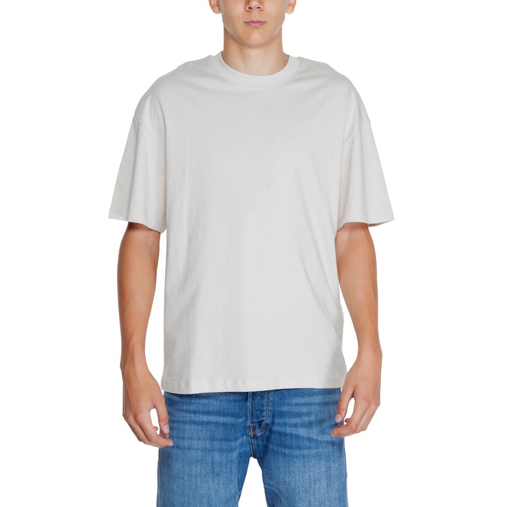

Бежевая хлопковая футболка Jack & Jones