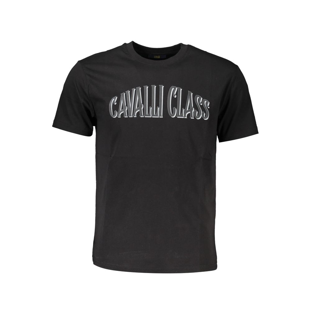 

Черная хлопковая футболка cavalli CLASS, черный