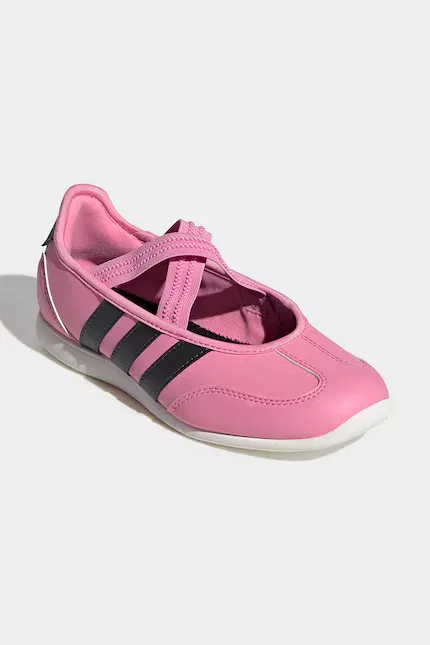 Балетки детские Mary Jane Adidas, розовый — фото 2