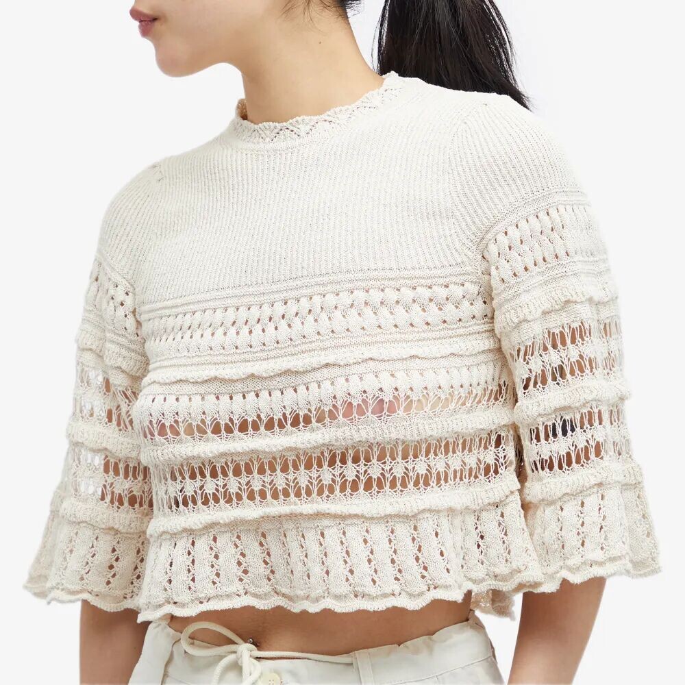

Isabel Marant Étoile Трикотажный топ Frizy, экрю