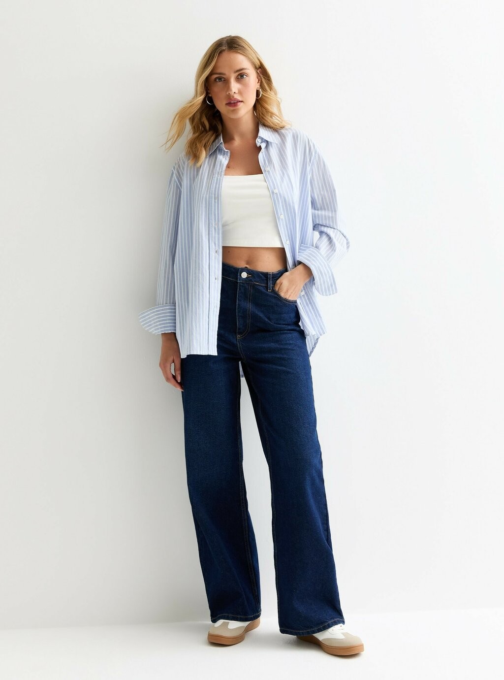

Джинсы свободного кроя BLUE ADALAE New Look, синий