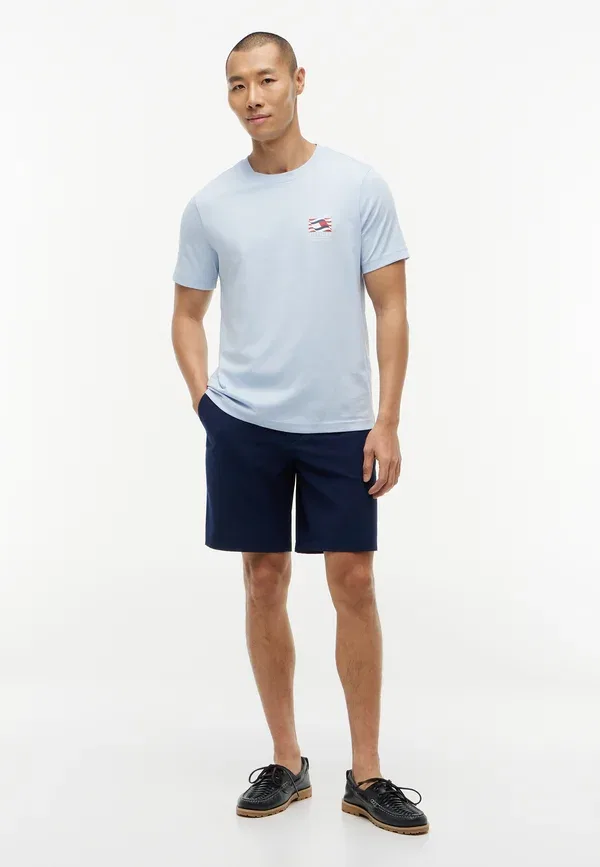 Футболка Tommy Hilfiger Americana graphic logo tee print, светло-голубой — фото 2