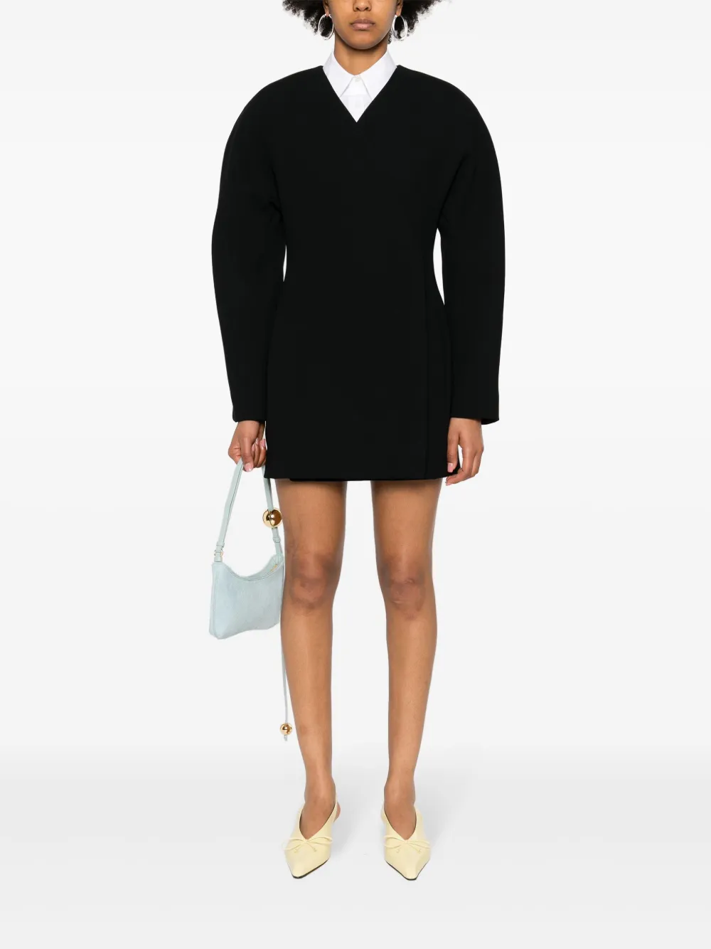 Платье мини La Oval Robe JACQUEMUS, черный — фото 2