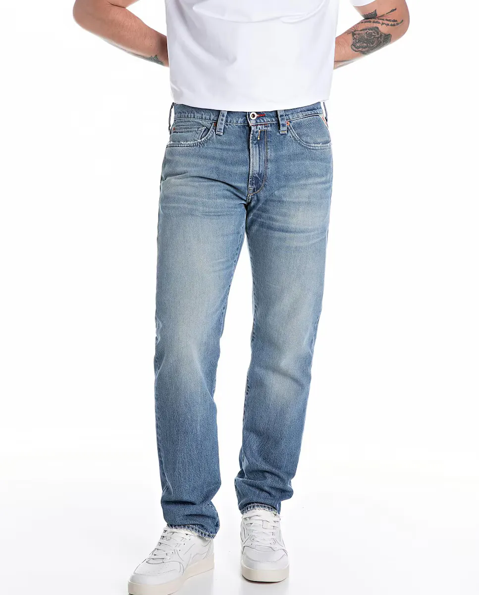 

Мужские джинсы-вакеро slim fit с карманами Replay, синий