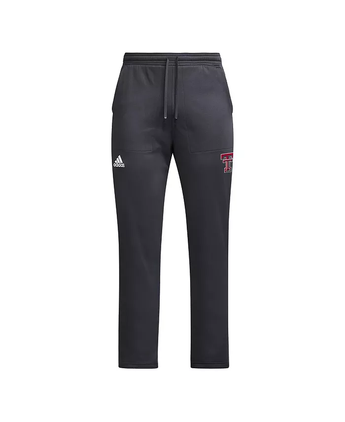 Мужские черные брюки Texas Tech Red Raiders с открытым низом AEROREADY adidas — фото 3