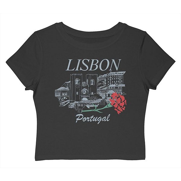 

Футболка Juniors' Grayson Threads The Label Lisbon Portugal с цветочным принтом Unbranded