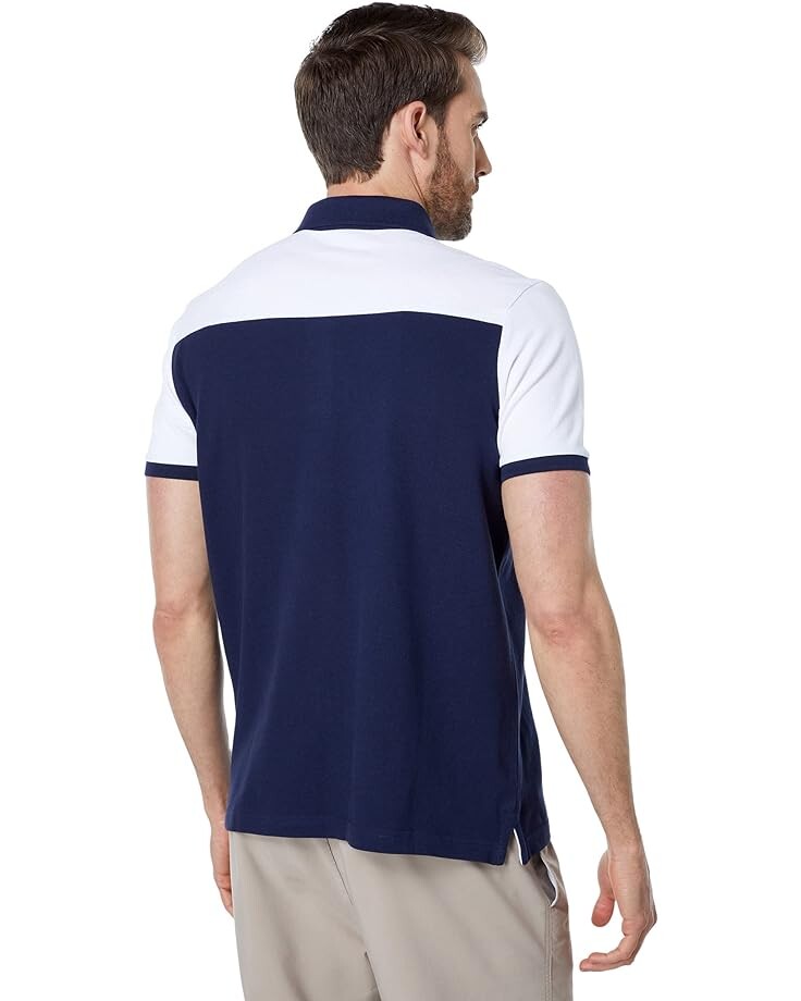 

Рубашка U.S. POLO ASSN. Short Sleeve Color-Block Pique Knit Shirt, цвет Classic Navy