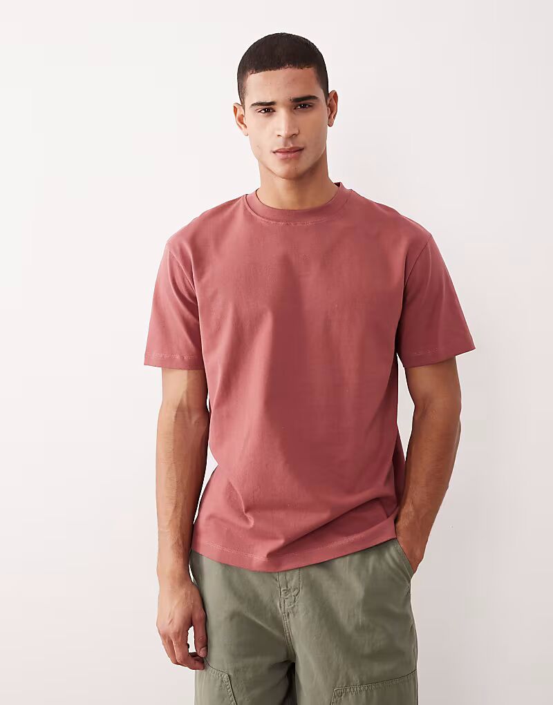 

Плотная свободная футболка красного цвета Asos Design