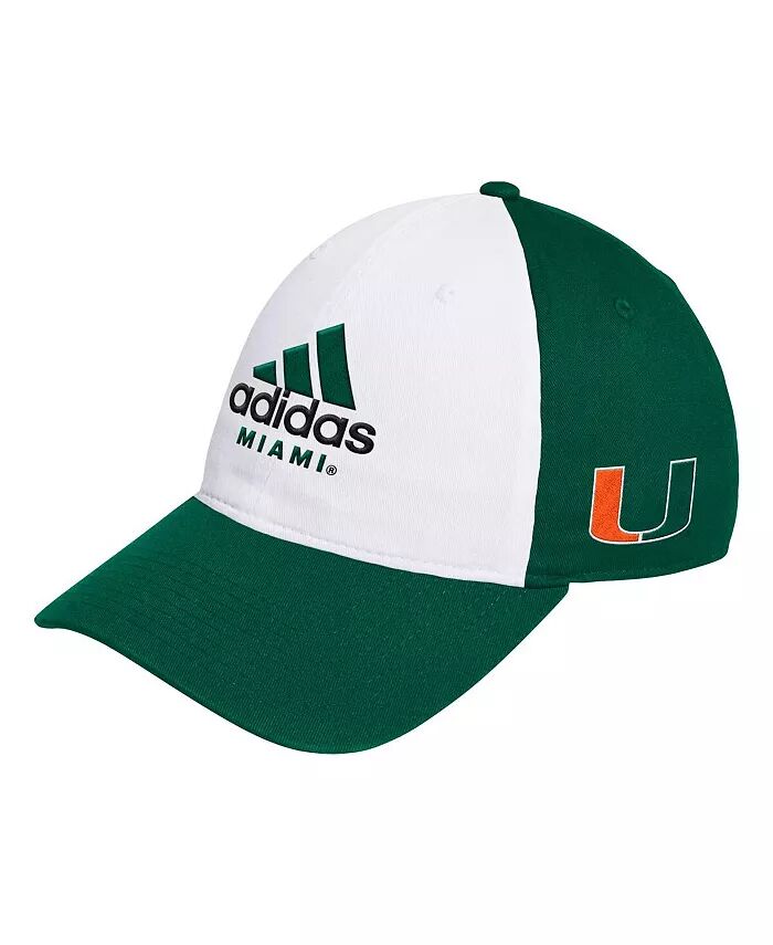

Мужская белая/зеленая шляпа Miami Hurricanes Slouch Adjustable adidas