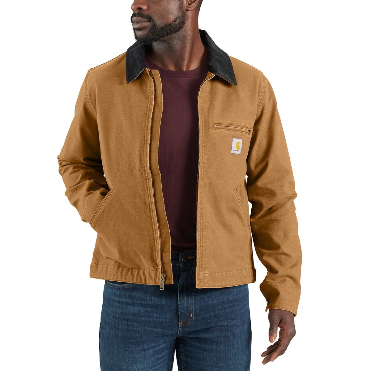 

Грубый флекс расслабленного кроя утиная куртка Detroit Carhartt, коричневый