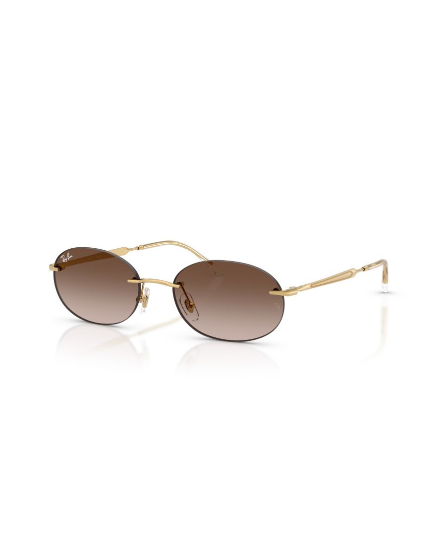 

Солнцезащитные очки овальной формы унисекс, RB3767 Ray-Ban, Arista Gold, Brown