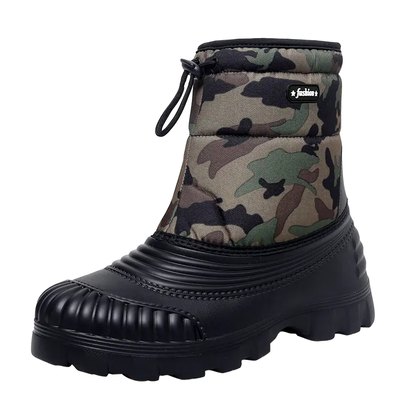 

Ботинки Warm Height Increasing Slip-Resistant Coverage Crew Snow Boots Men's KUPE, Army Green