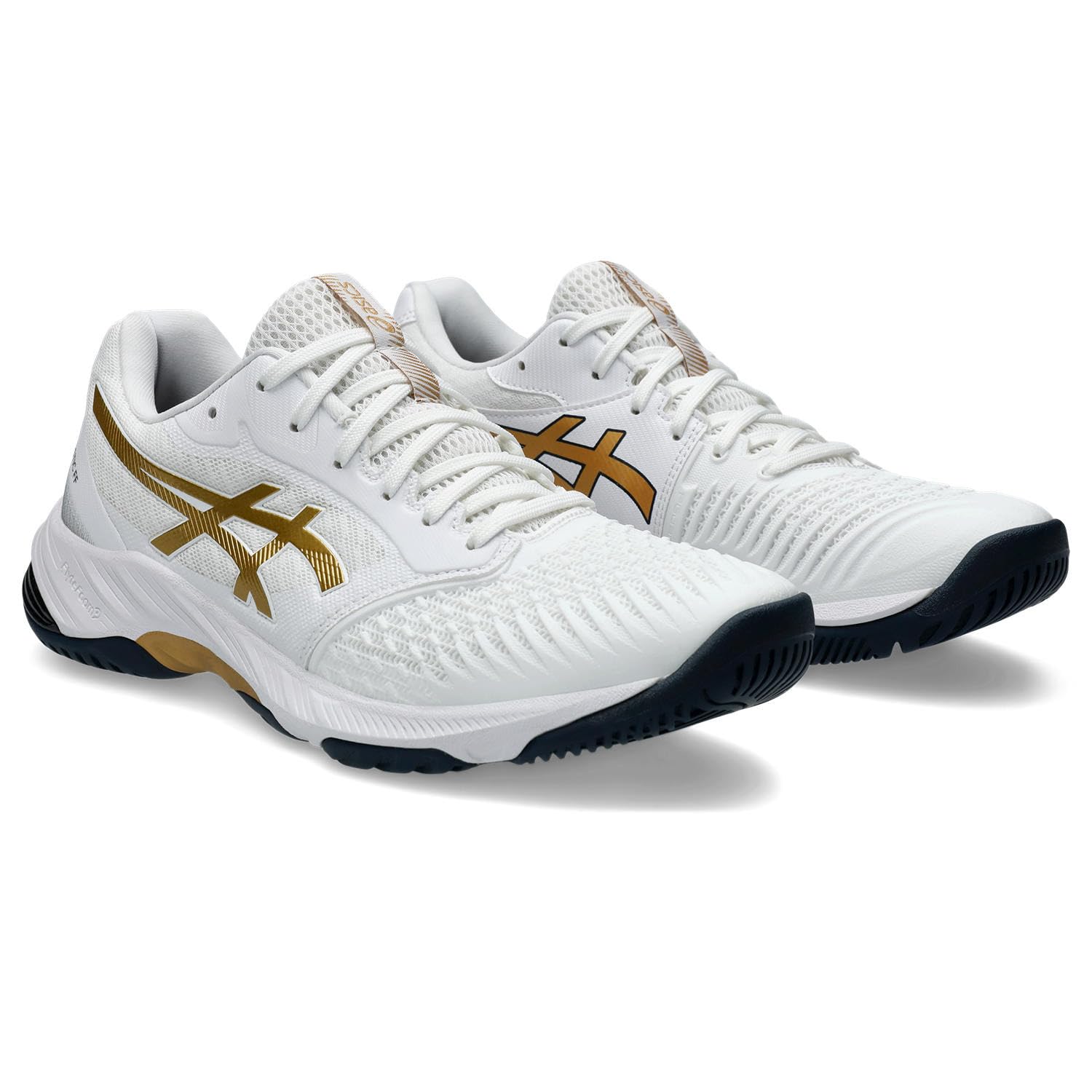

Кроссовки ASICS Netburner Ballistic FF 3 Volleyball Shoe, цвет White/Pure Gold