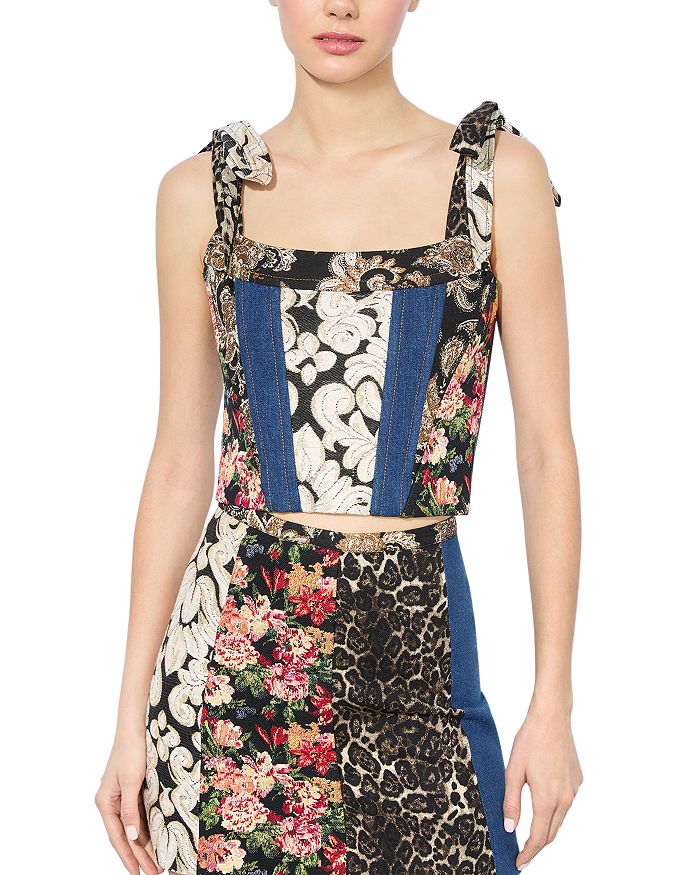 

Топ Clara с панелями Alice and Olivia, синий