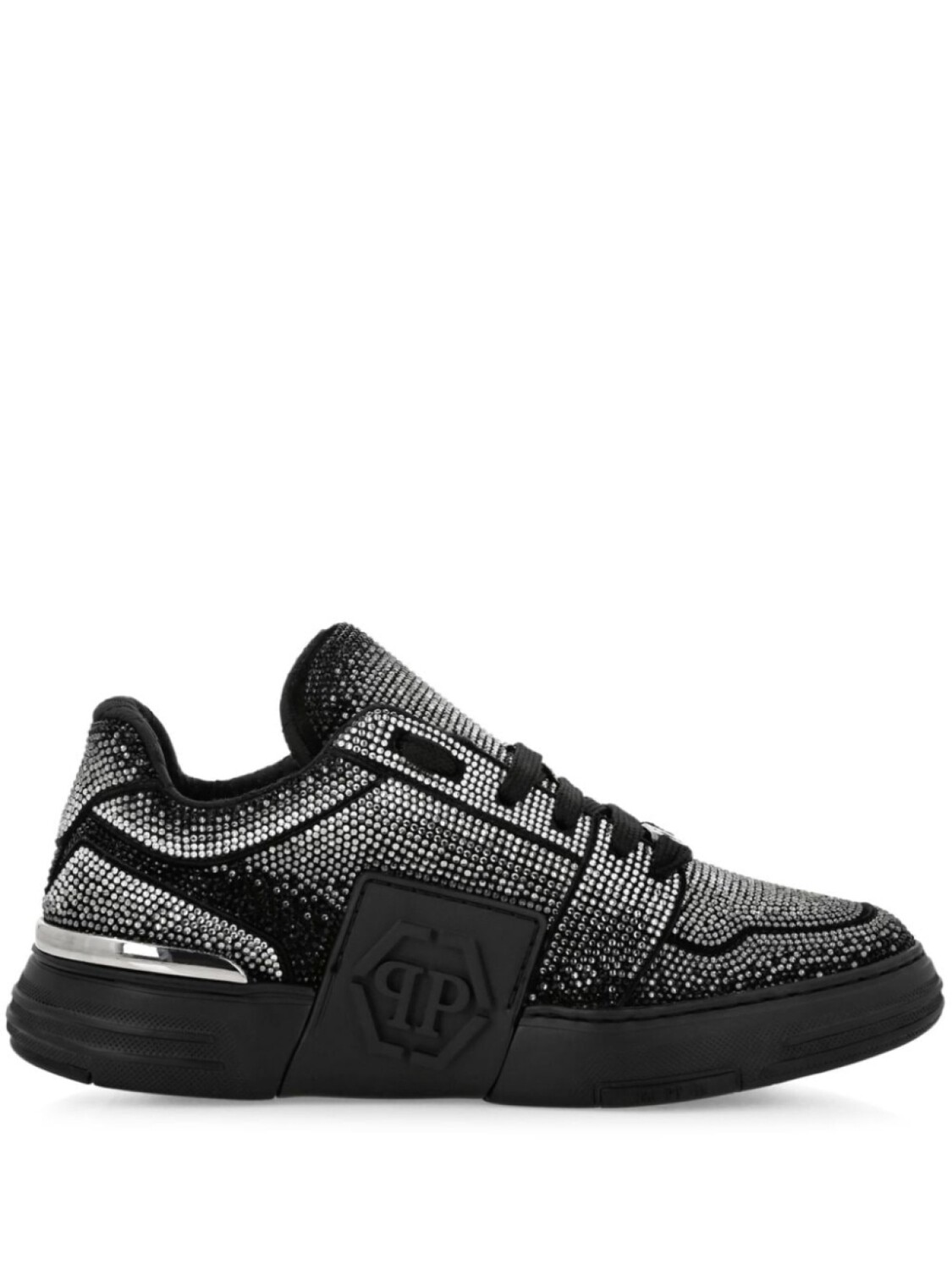 Philipp Plein кеды Hexagon со стразами, черный
