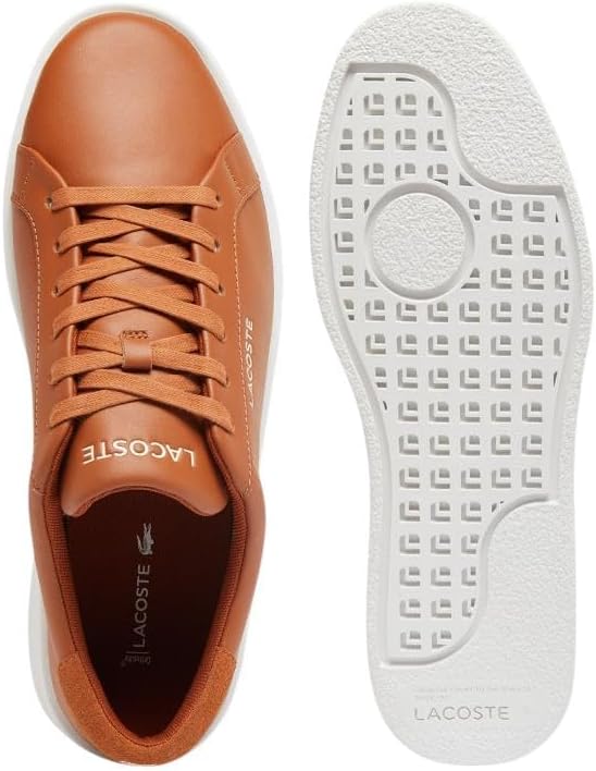 Мужские кроссовки Lacoste Courtderby, белый/коричневый — фото 4