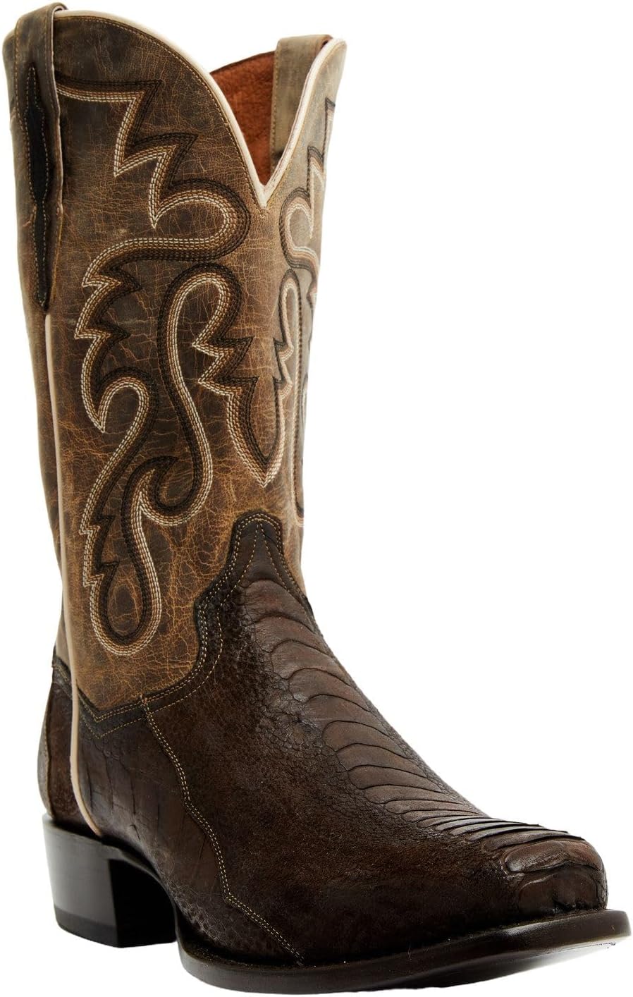 

Мужские вестерн-бутсы Dan Post с экзотической подошвой из ноги страуса, квадратный носок - Dp80500, шоколадный