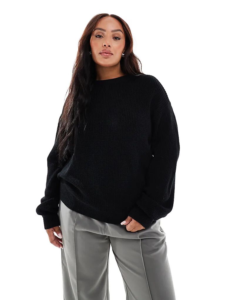 

Джемпер New Look Curve с отделкой черного цвета New Look Plus