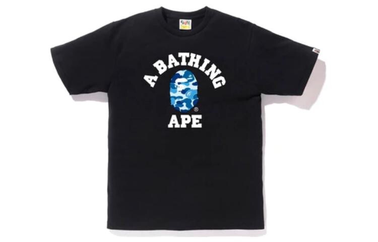 

SS23 Мужская футболка ABC CAMO COLLEGE A Bathing Ape, черный/синий
