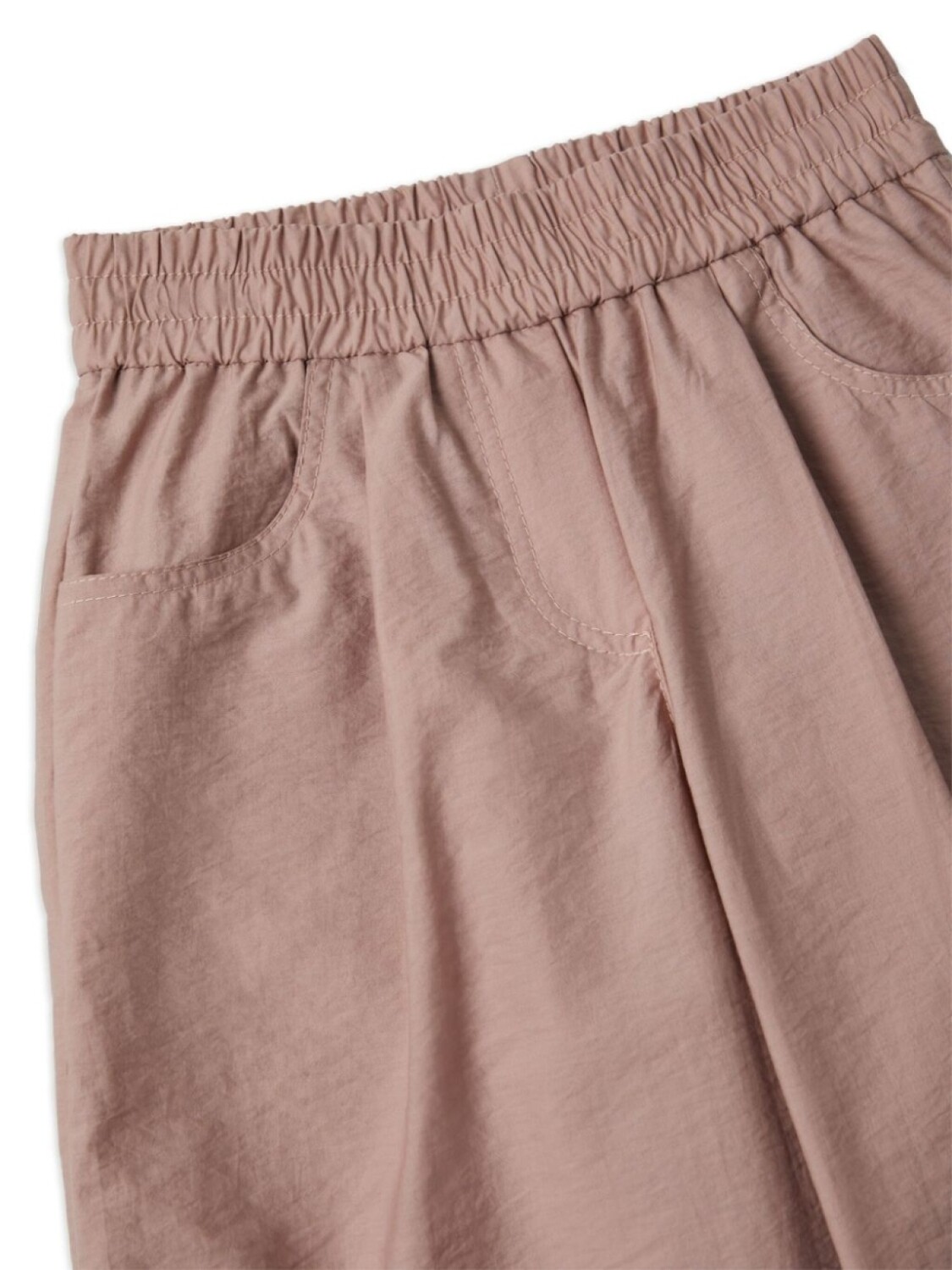 Brunello Cucinelli Kids широкие брюки с эластичным поясом, розовый — фото 3