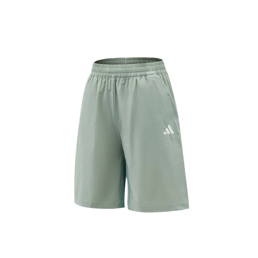 Шорты детские Adidas серо-зеленые