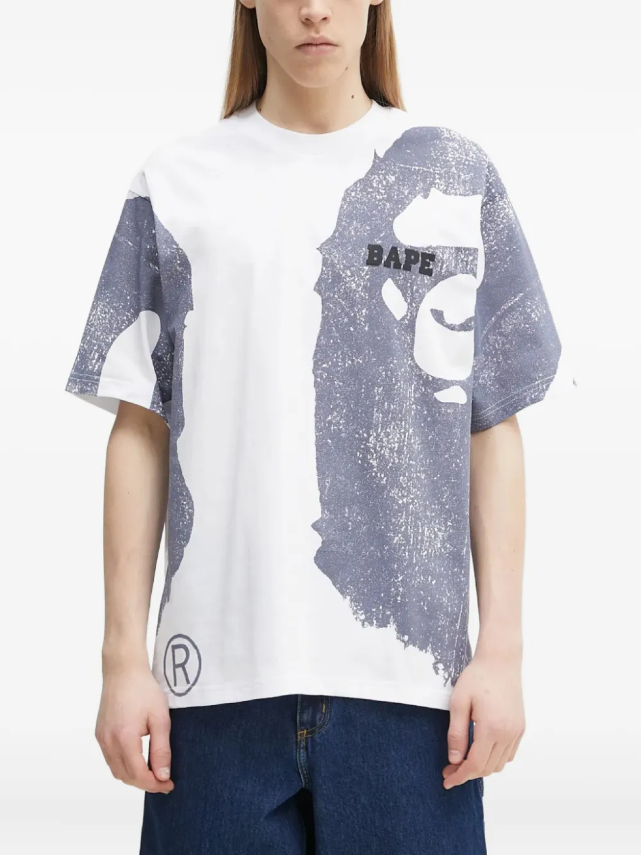 

A BATHING APE футболка Water Print College, белый