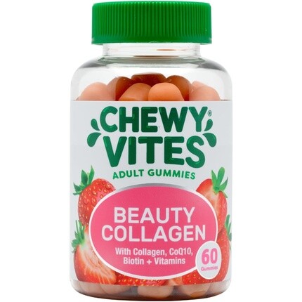 

Витамины Beauty Collagen Gummy с гидролизованным коллагеном, CoQ10, биотином и витаминами - со вкусом ягод Chewy Vites