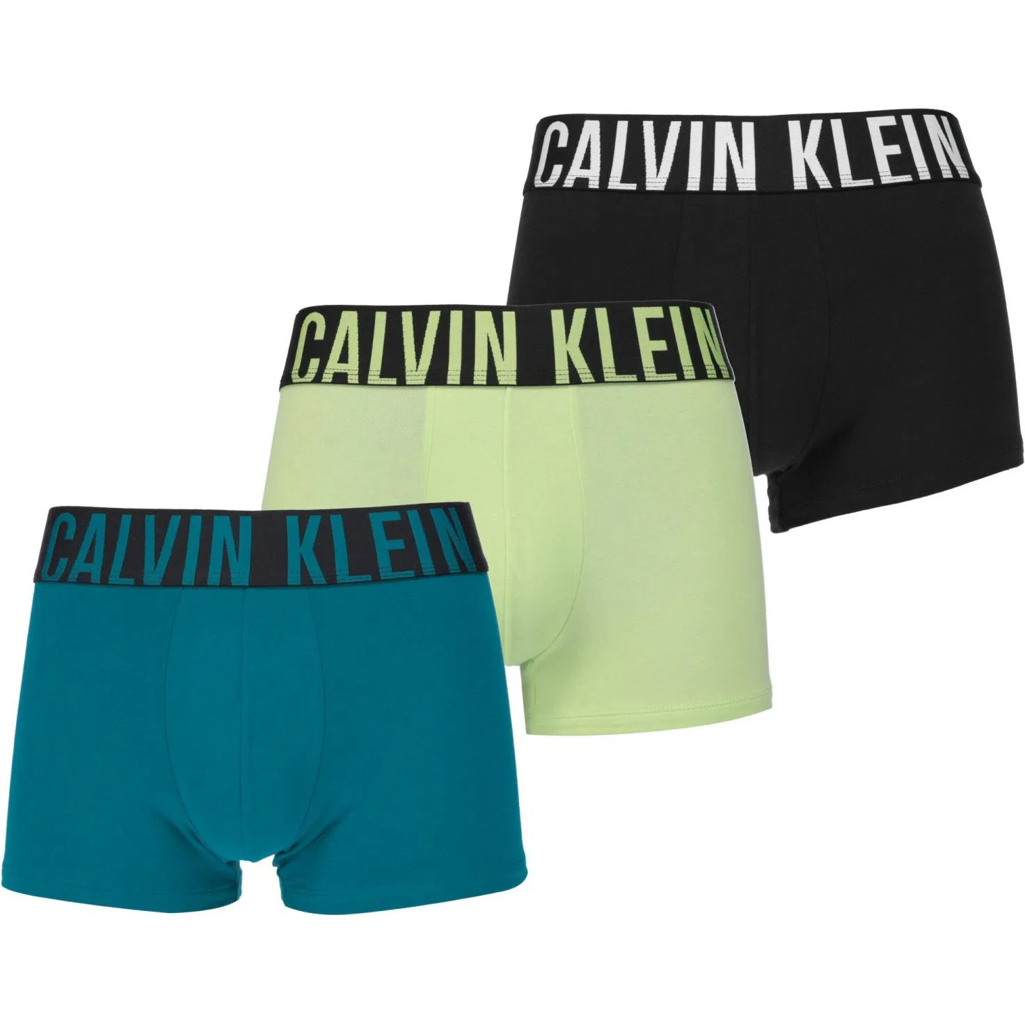 Боксеры Calvin Klein 3 шт. (черный+желтый+синий)