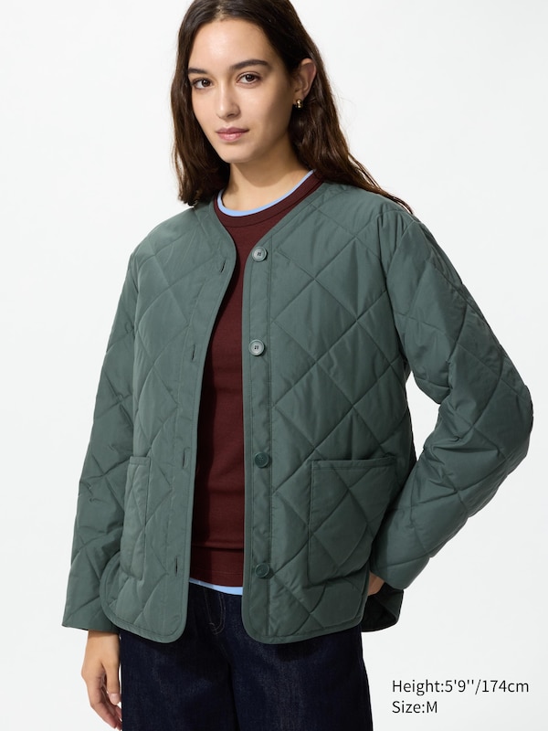 

Куртка Puffertech без воротника Uniqlo, 56 olive