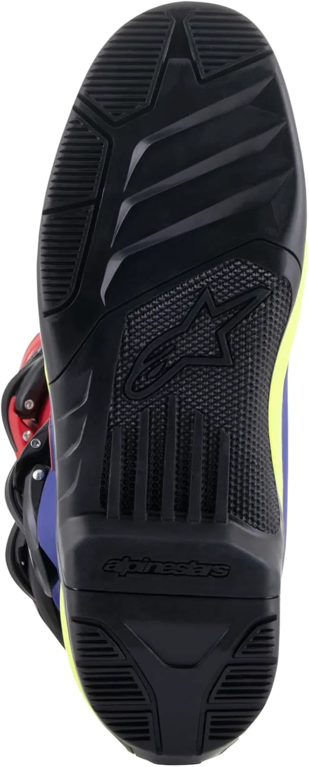 Мотокроссовые ботинки Alpinestars Tech 3 для взрослых, 12 размер, ярко-красный/темно-синий/флуоресцентно-желтый — фото 3