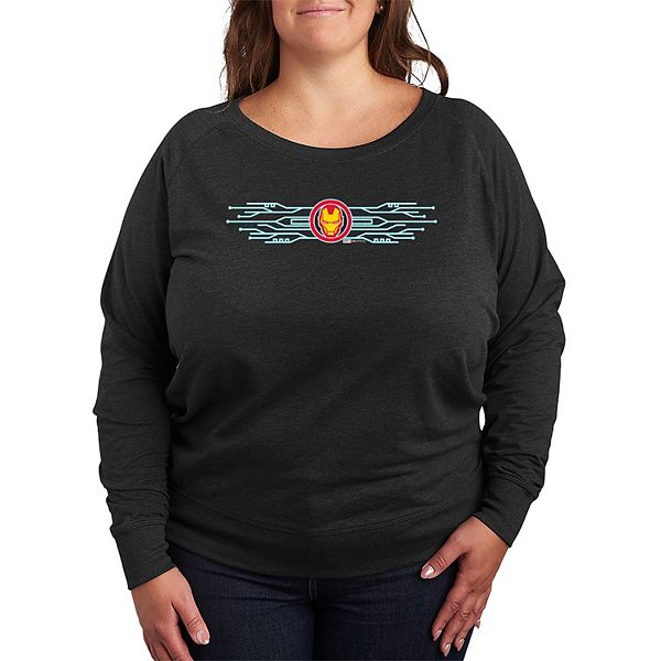 

Футболка с длинным рукавом Iron Man Icon French Terry plus size Marvel, Heather Charcoal, Черный, Футболка с длинным рукавом Iron Man Icon French Terry plus size Marvel, Heather Charcoal