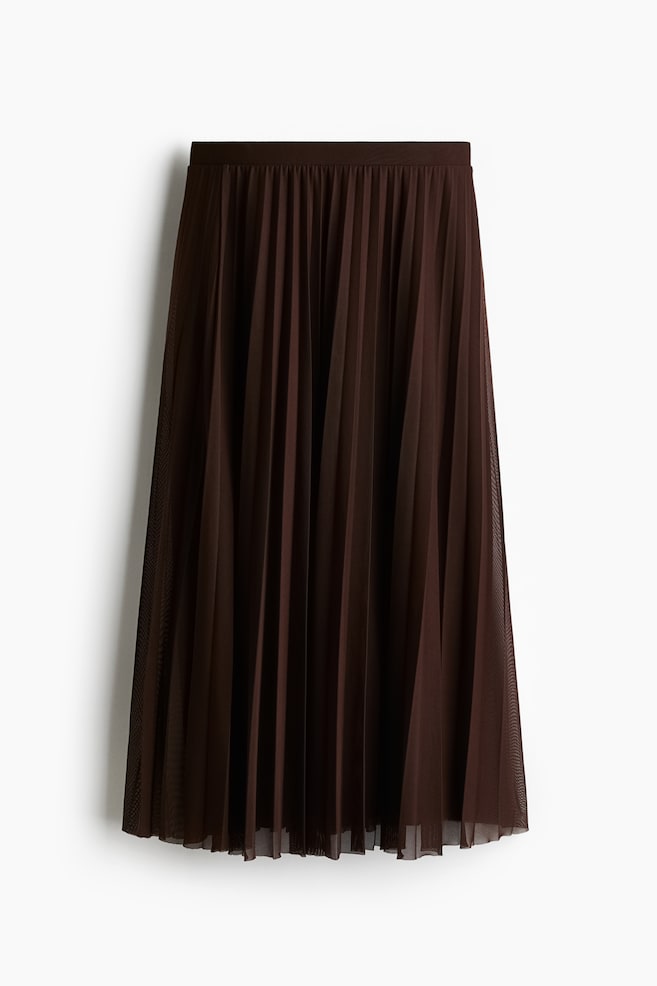 

Юбка из плиссированной сетки H&M, коричневый