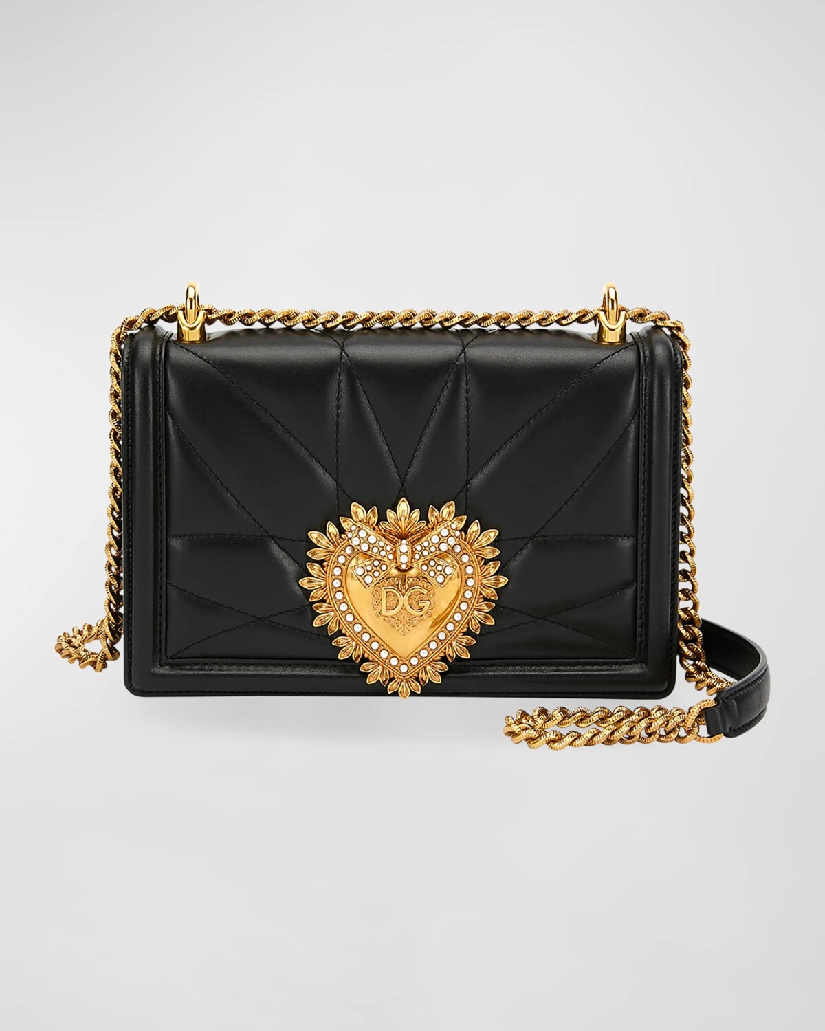 

Стеганая сумка через плечо Devotion среднего размера Dolce&Gabbana, черный
