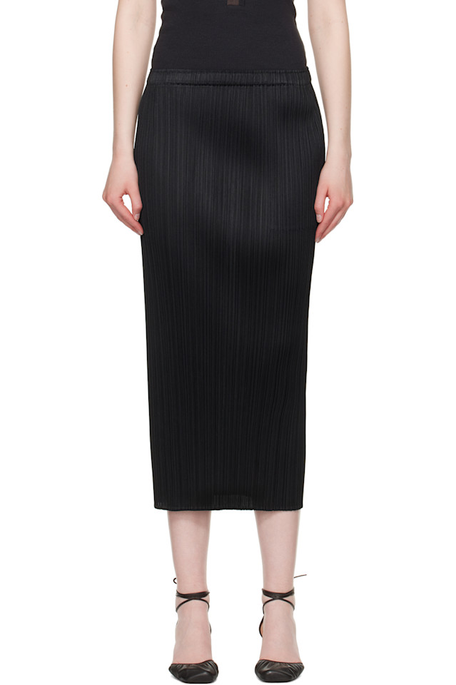 

Юбка миди Basics Pleats Please Issey Miyake, черный