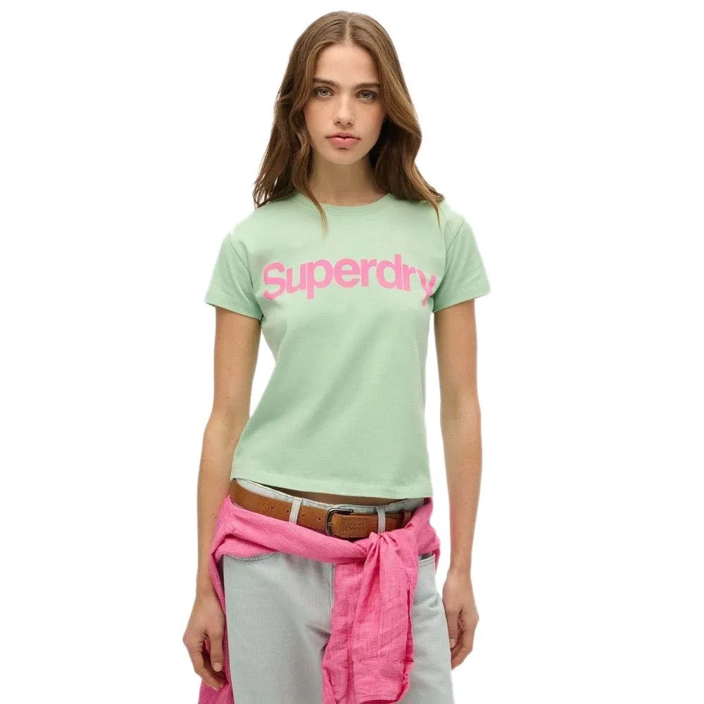 

Футболка с коротким рукавом Superdry Core Logo City Fitted, зеленый