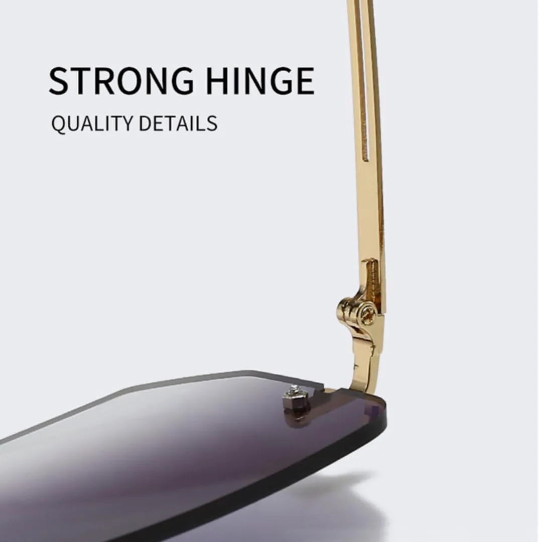 

Солнцезащитные очки с защитой UV400 | Легкие, без оправы, металлические | для женщин и мужчин, для занятий спортом на открытом воздухе и вождения DSVIGF, Gray Tea