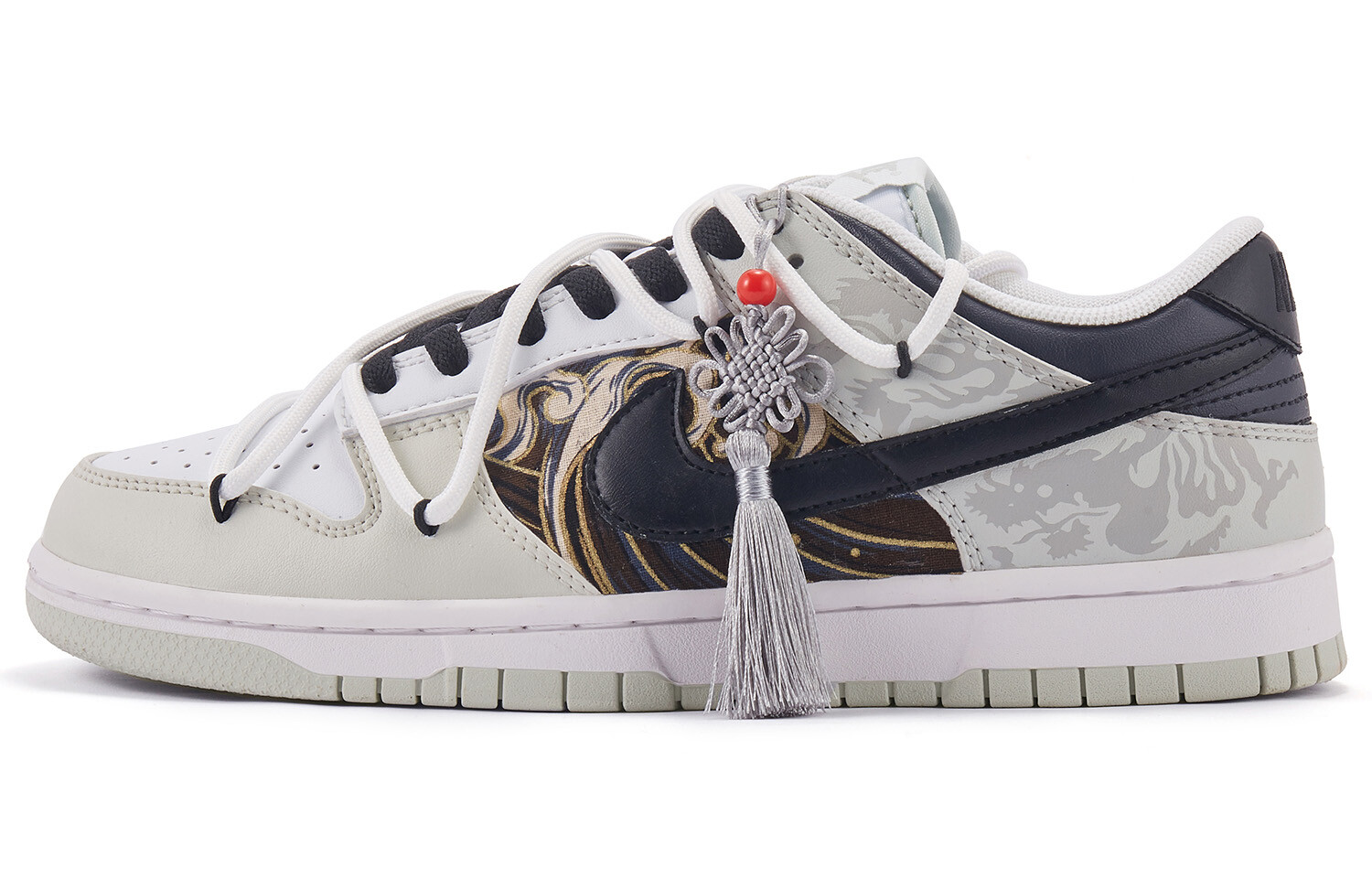 

Кроссовки Nike Dunk Skateboarding Shoes Women's Low-top Grey/brown/black, светло-серый