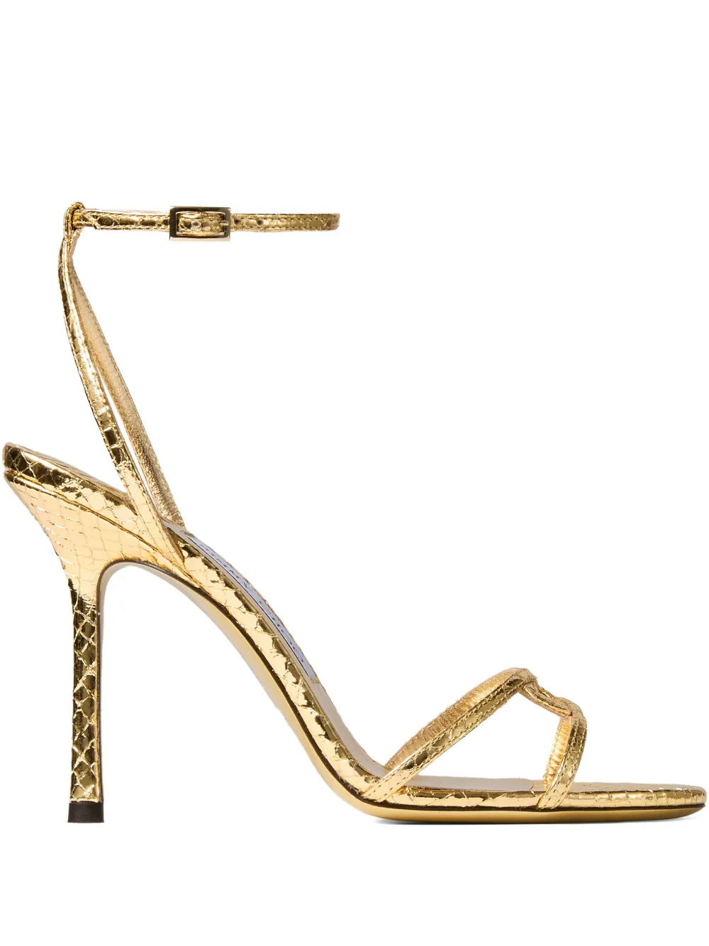 Босоножки с эффектом металлик JIMMY CHOO, золотой