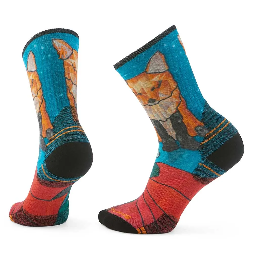 

Носки Smartwool Hike Targeted Cushion Geo Fox Print Crew, синий