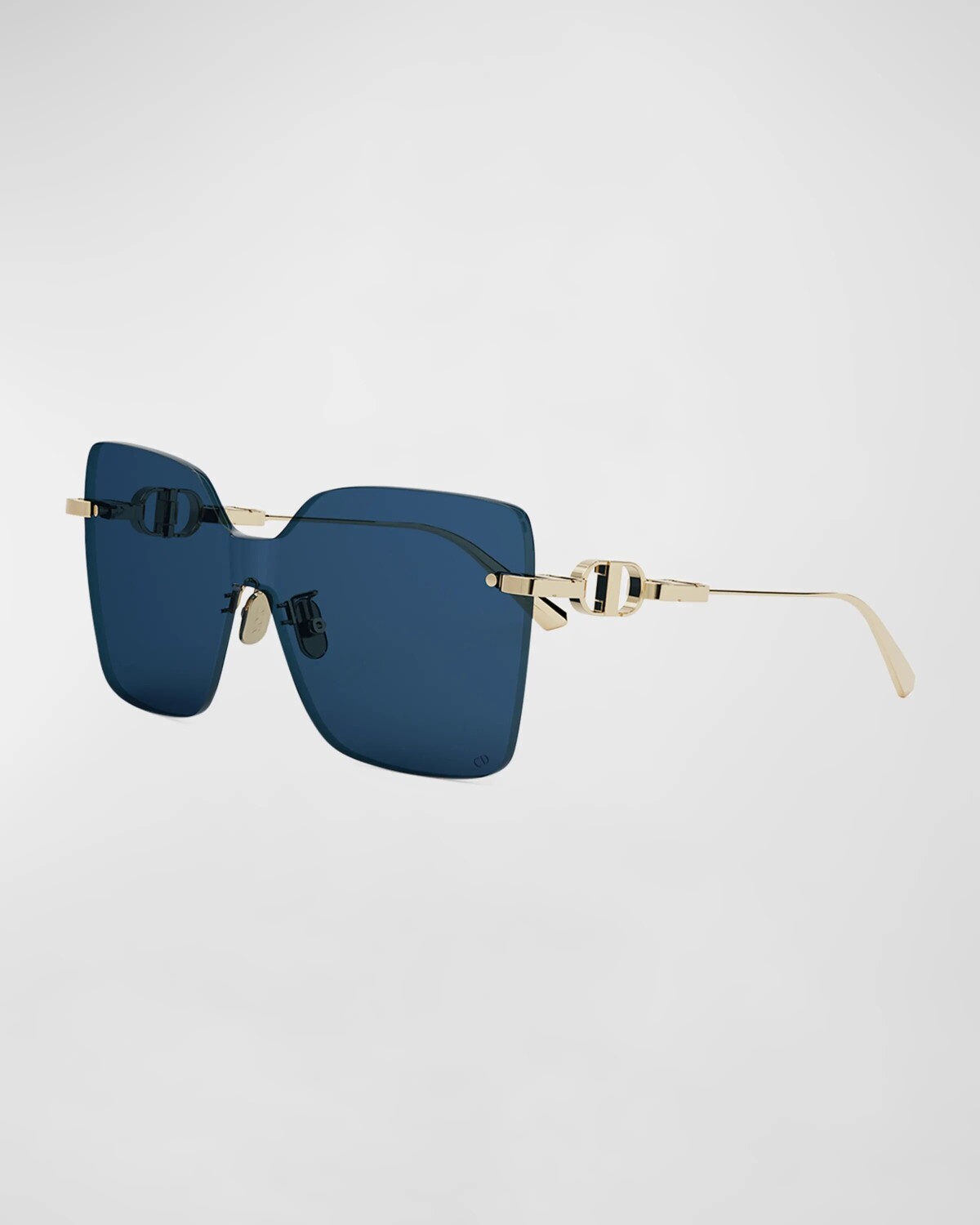 

Солнцезащитные очки M1U с цепочкой CD Dior, цвет Shiny Gold Dh Blue