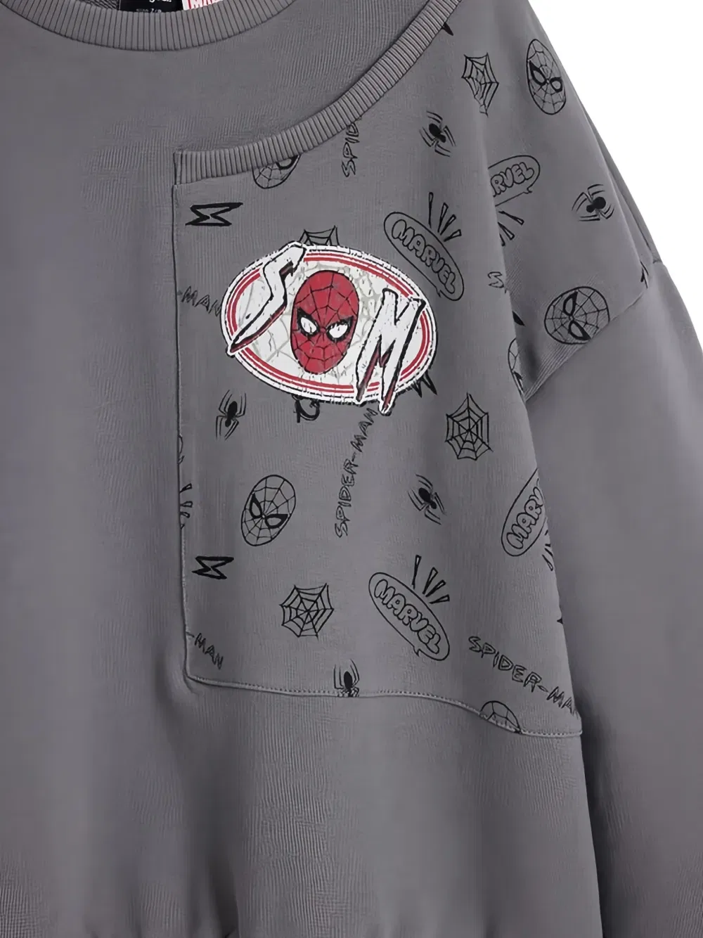Толстовка с изображением Человека-паука Desigual, серый — фото 3