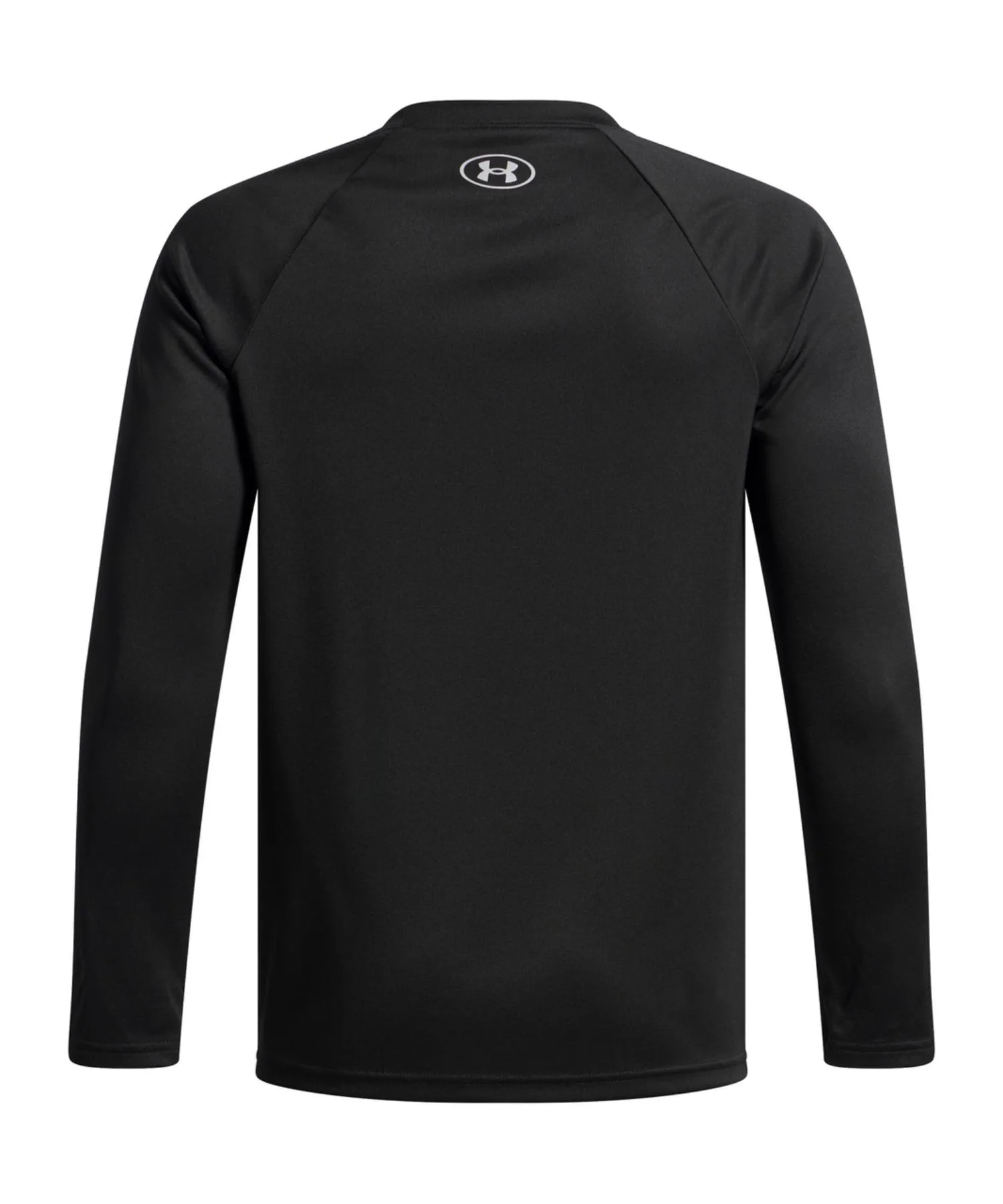 Детская футболка с длинным рукавом из полиэстера UA Tech Hybrid Print Fill UNDER ARMOUR чёрная — фото 2