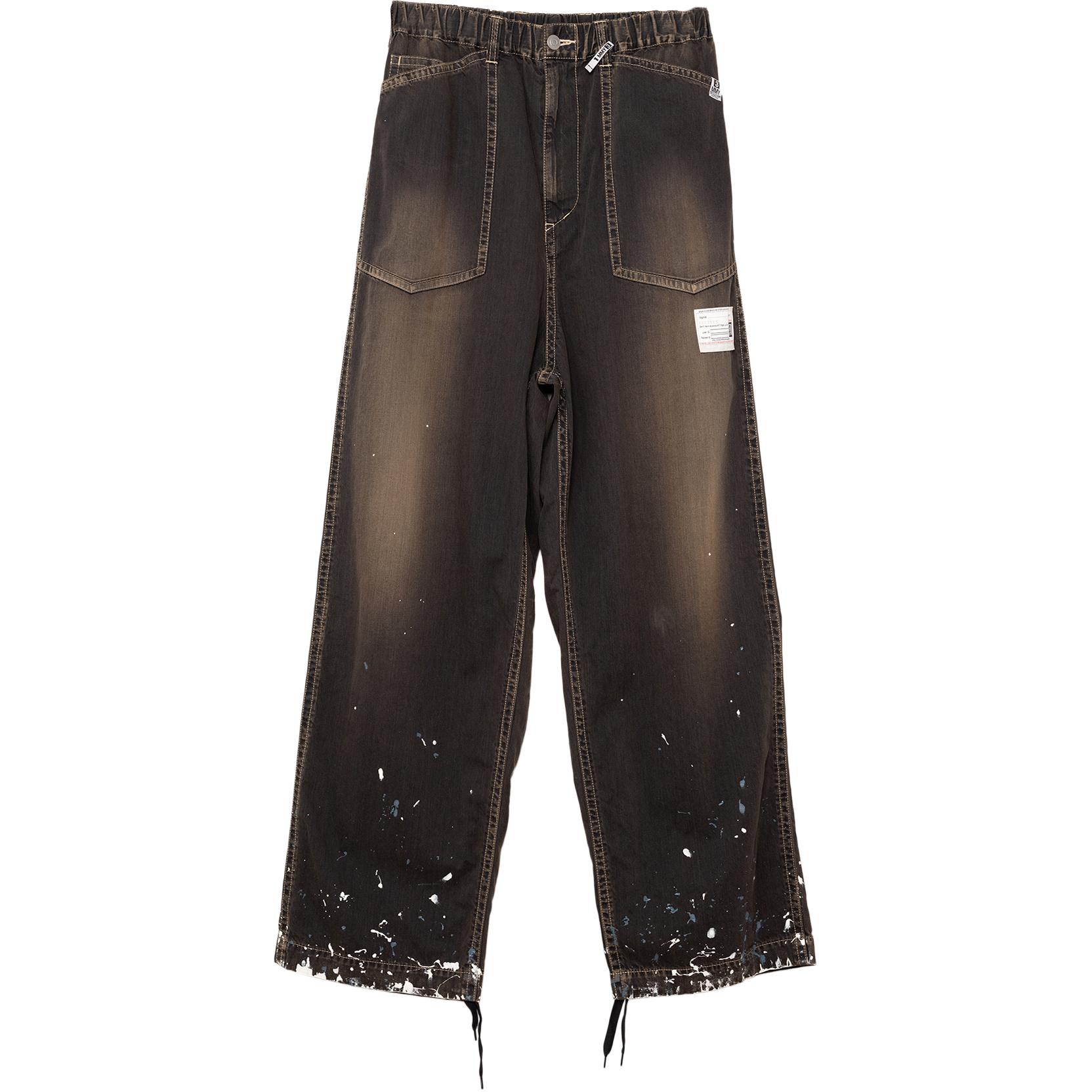 

Джинсы с эффектом брызг краски Maison Mihara Yasuhiro, черный